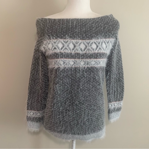 Anthropologie Sleeping on Snow Wool Blend Fair Isle Nordic Sweater - Picture 9 of 16